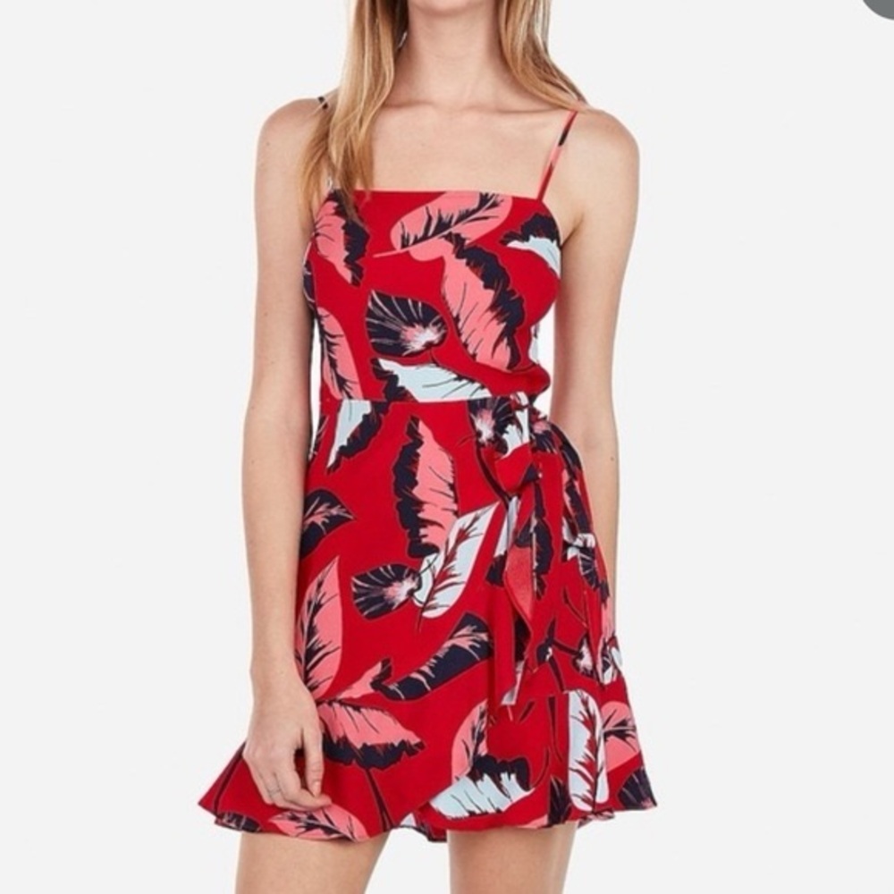 Express Ruffle Tie Waist Dress
